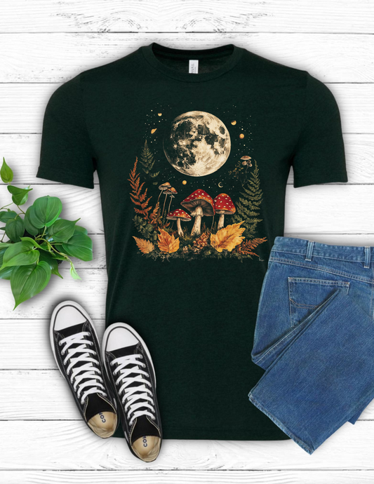 Boho Moon and Mushrooms