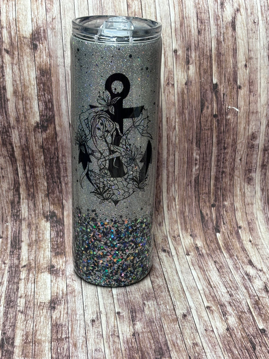 Mermaid Glitter Epoxy Tumbler