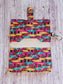 Aztec multi color 2 pocket mini wallet/keychain wallet