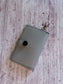 Grey 2 pocket mini wallet/keychain wallet