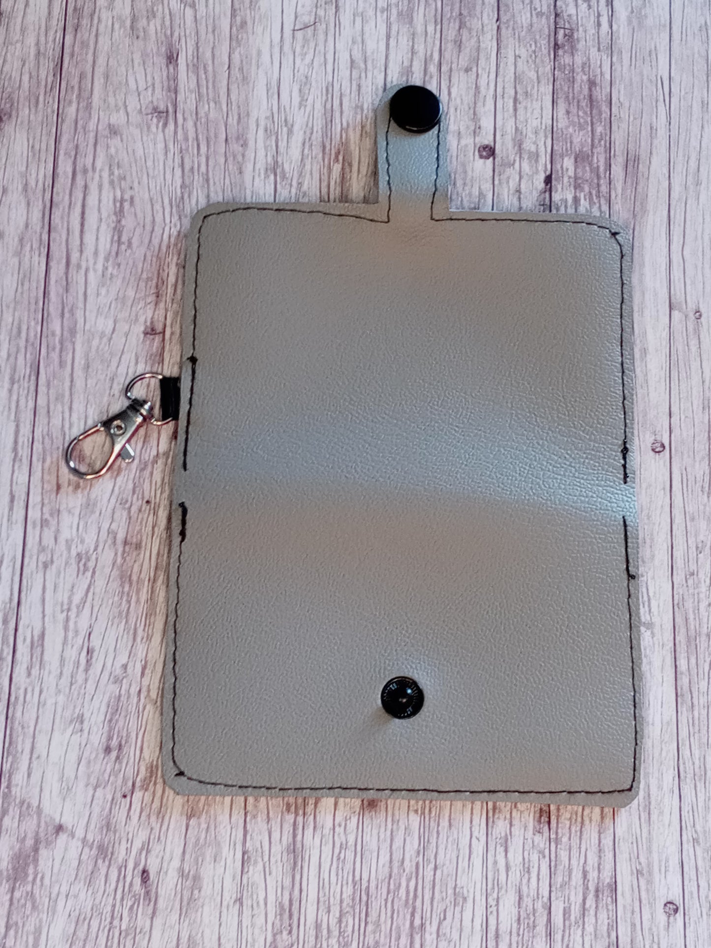 Grey 2 pocket mini wallet/keychain wallet