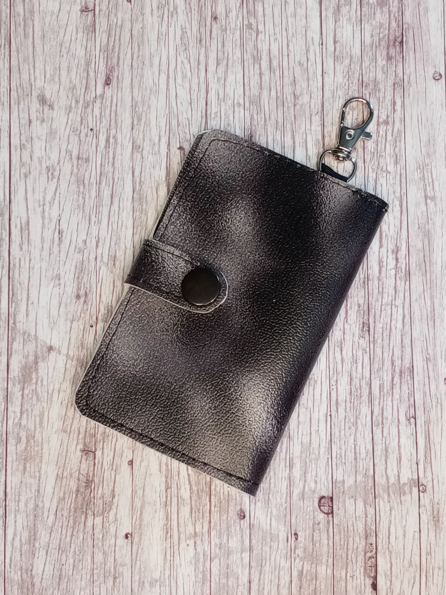 Black smoke 2 pocket mini wallet/keychain wallet