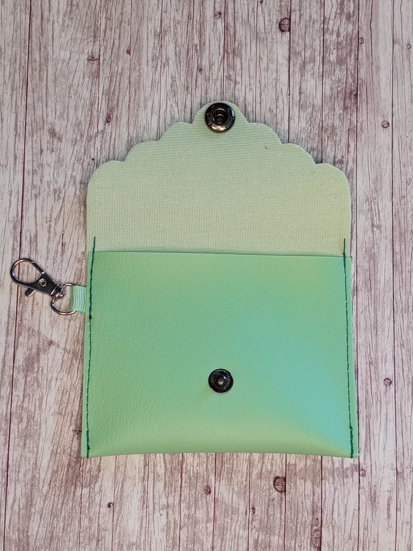 Mint green mini wallet/keychain wallet