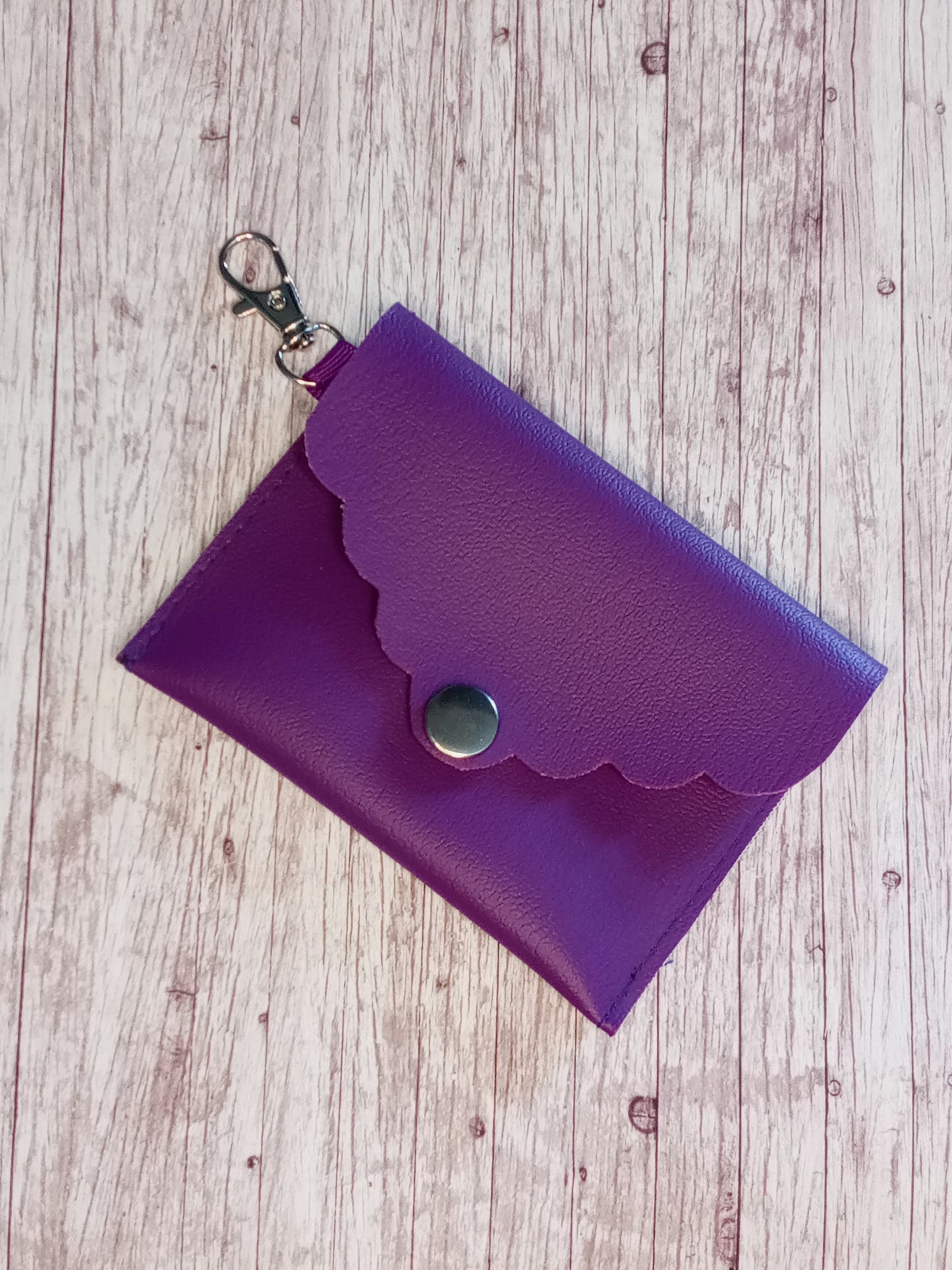 Purple mini wallet/keychain wallet