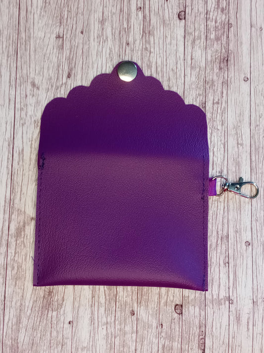 Purple mini wallet/keychain wallet