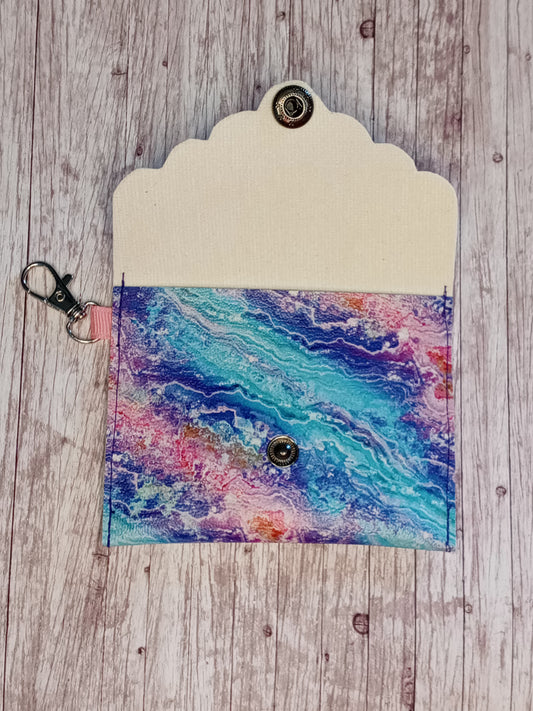 Colorful waves mini wallet/keychain wallet