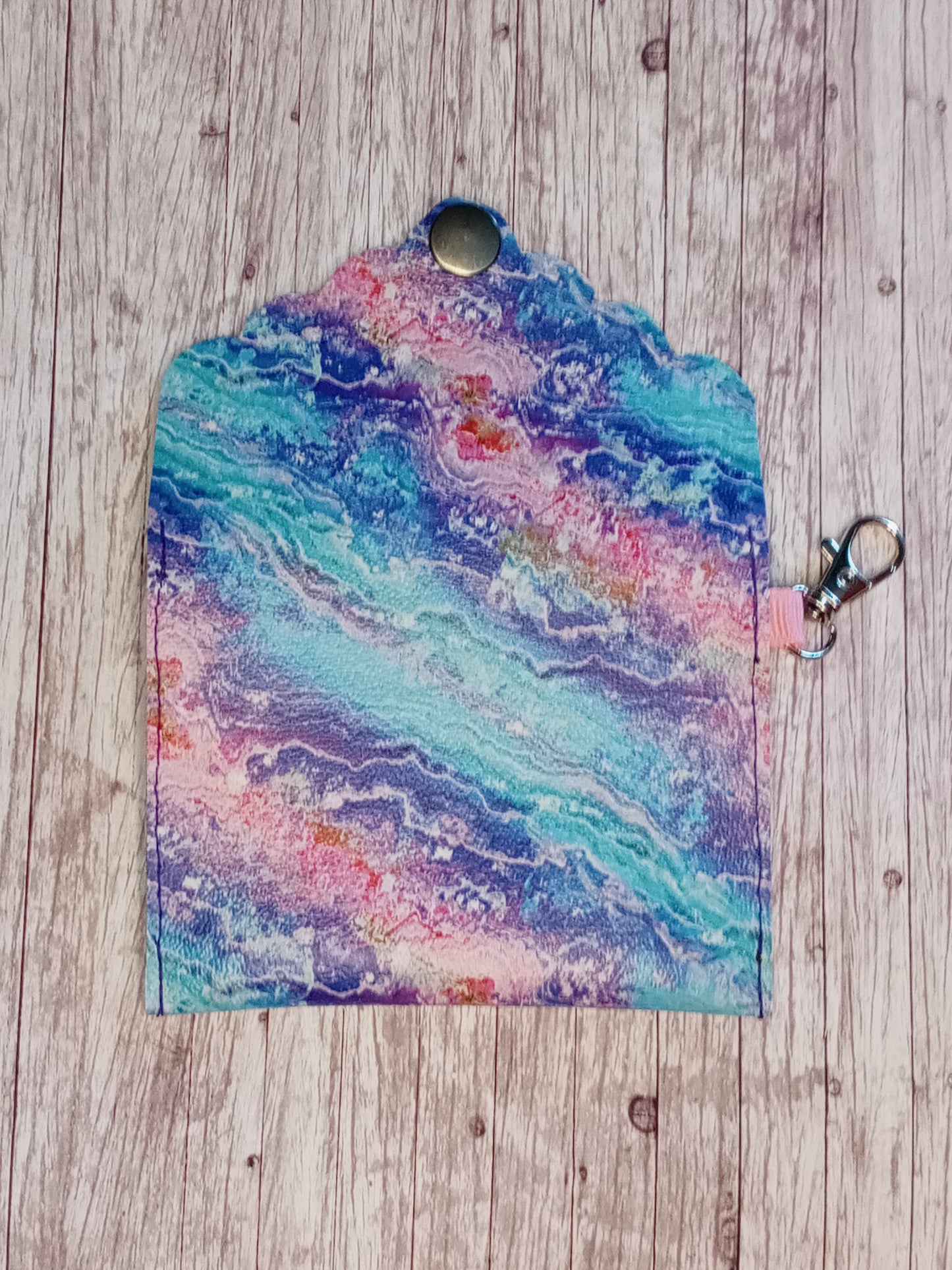 Colorful waves mini wallet/keychain wallet