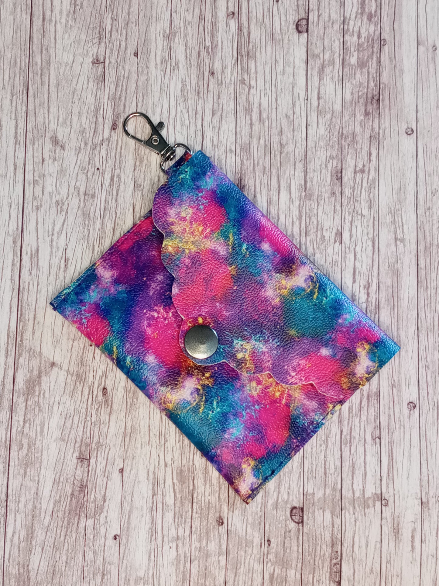 Colorful clouds mini wallet/keychain wallet