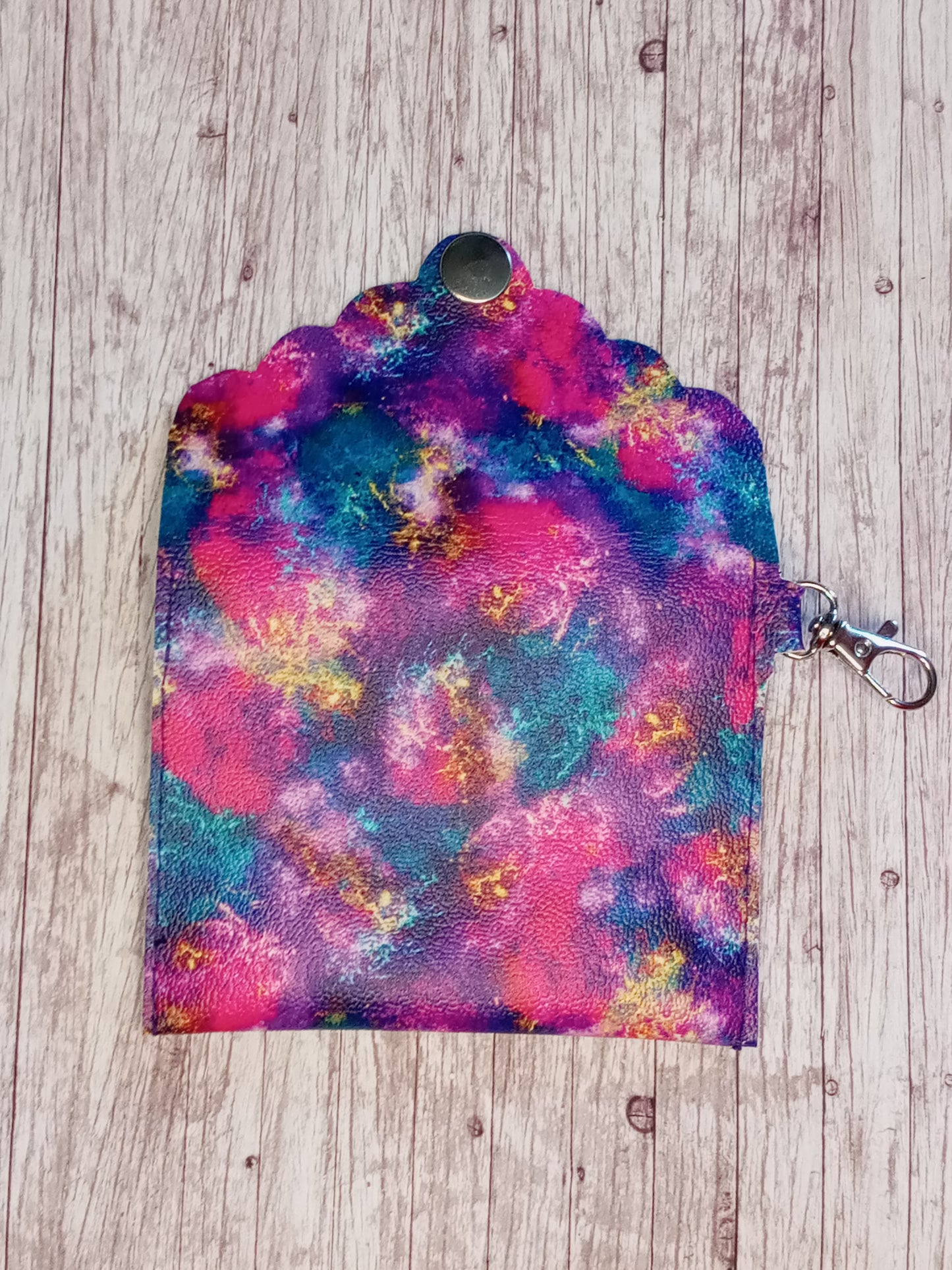 Colorful clouds mini wallet/keychain wallet