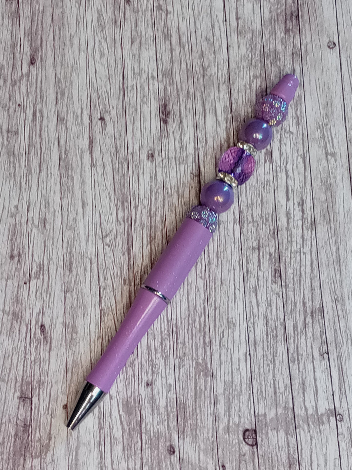 Purple beaded pen