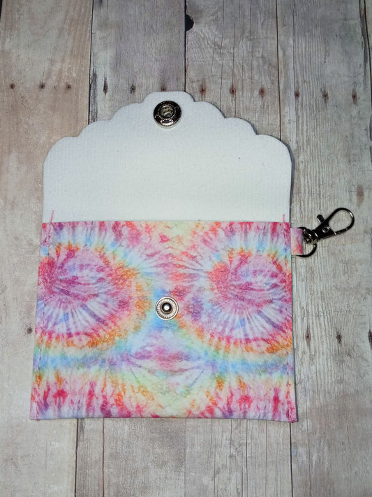 Tie Die mini keychain wallet