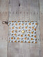 Bee with golden flower mini keychain wallet