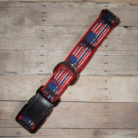 U.S.A. flag dog collar