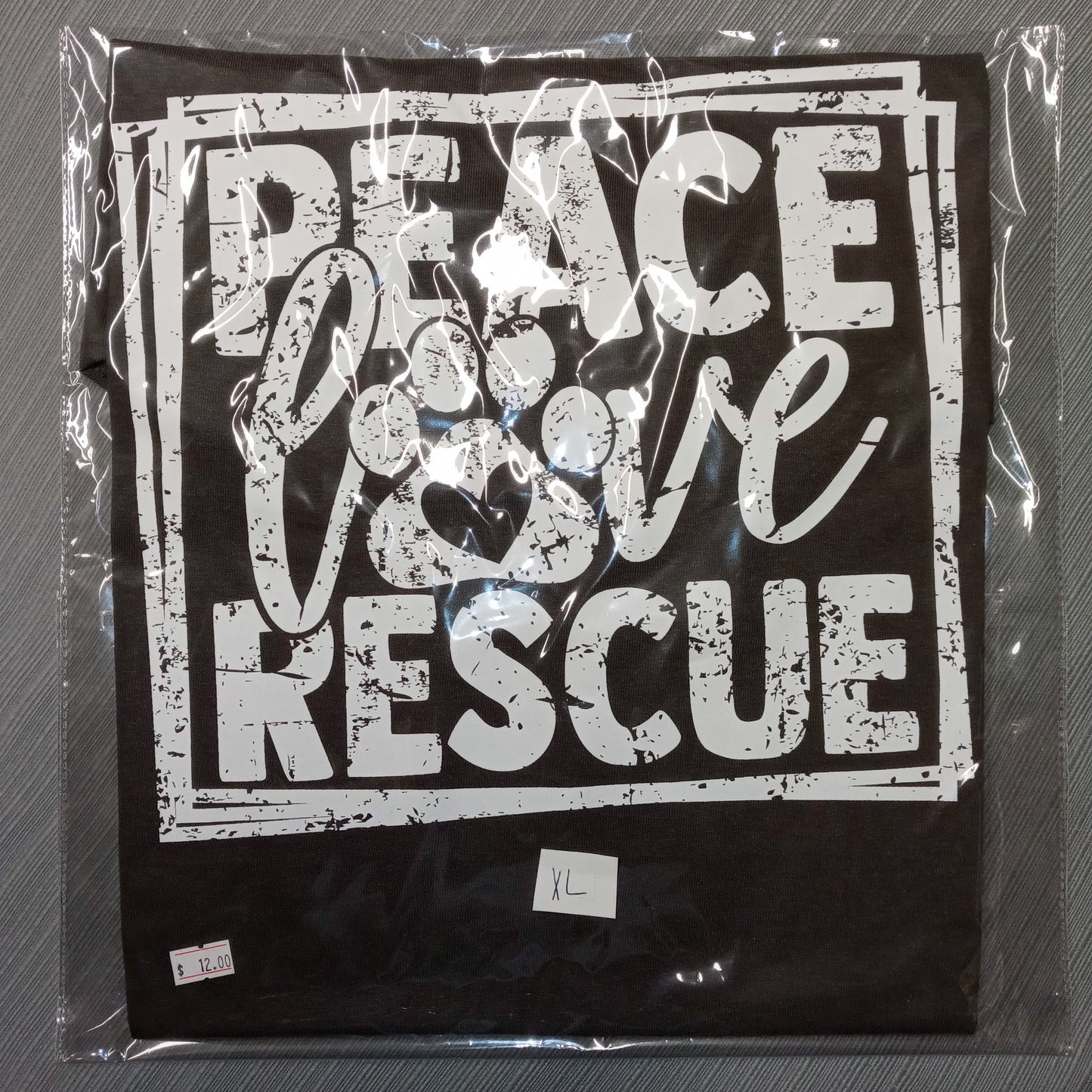 2XL Peace Love Rescue