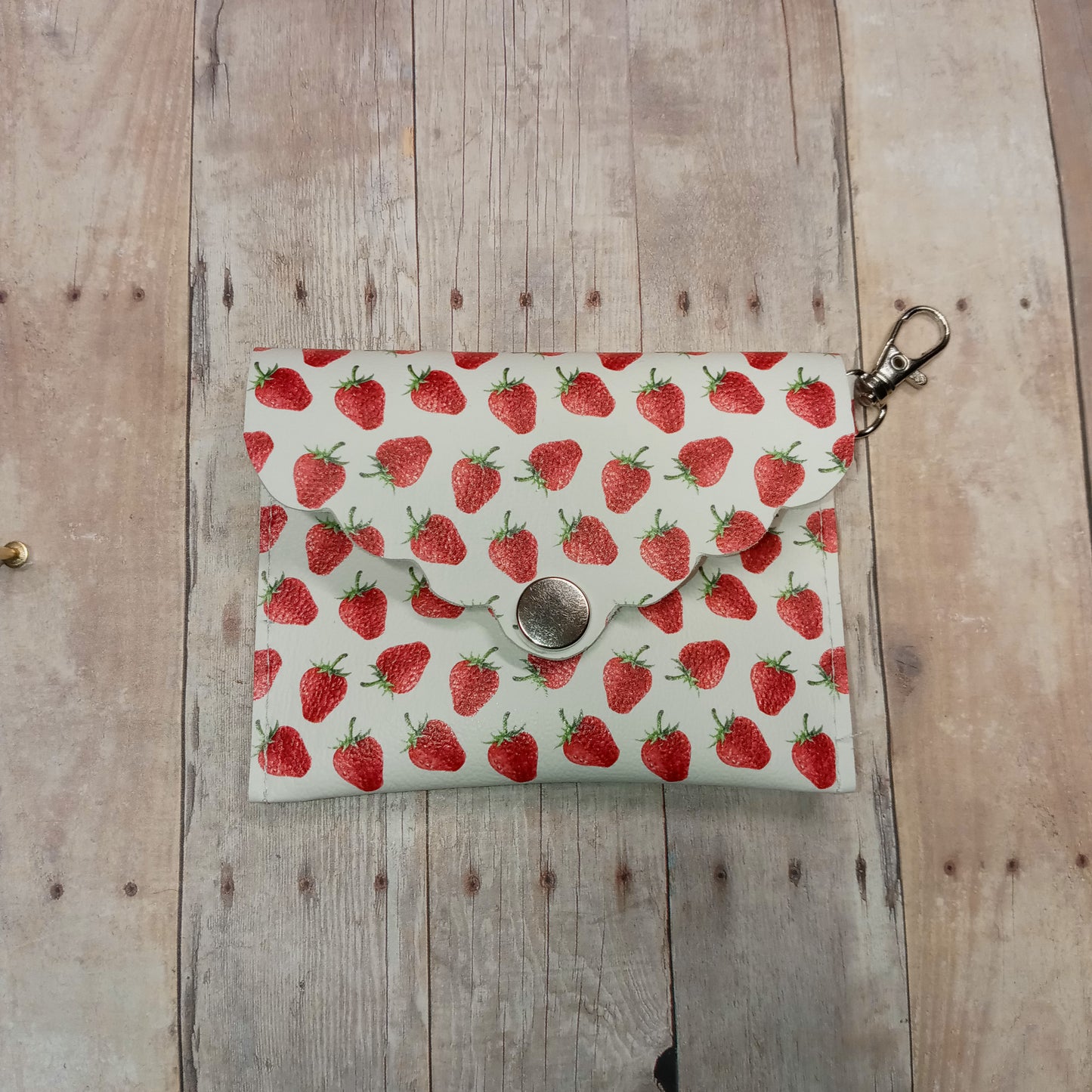 Strawberry mini wallet/keychain wallet