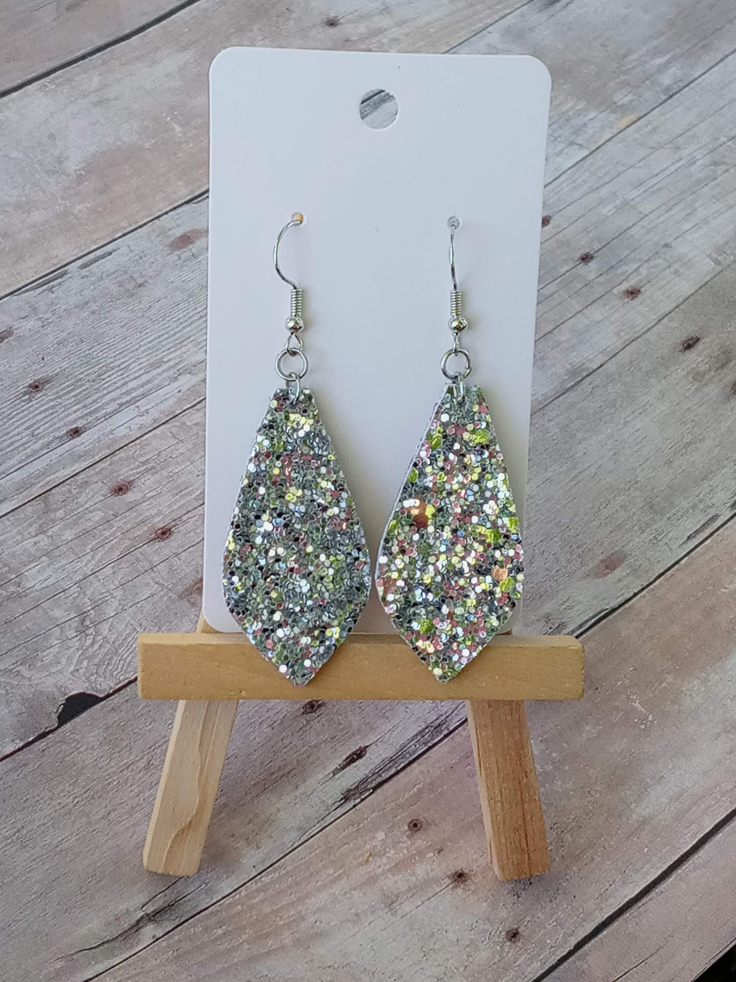 2" Glitter dangly earrings