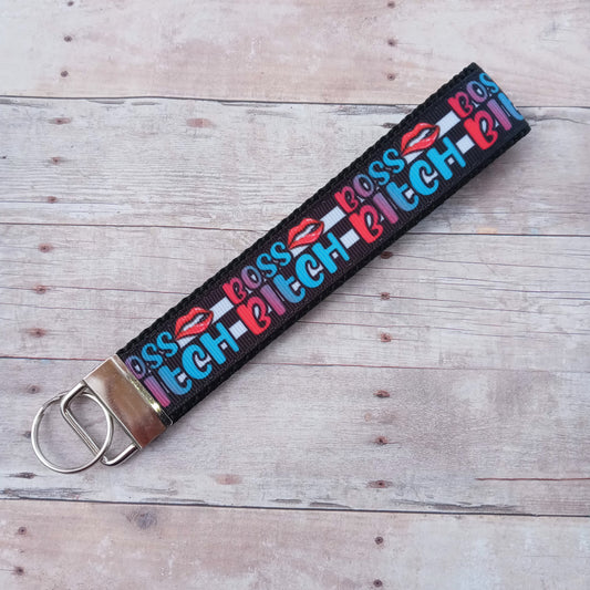 Boss b*tch keychain 6"