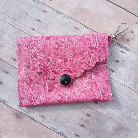 Pink ice chips mini wallet/keychain wallet