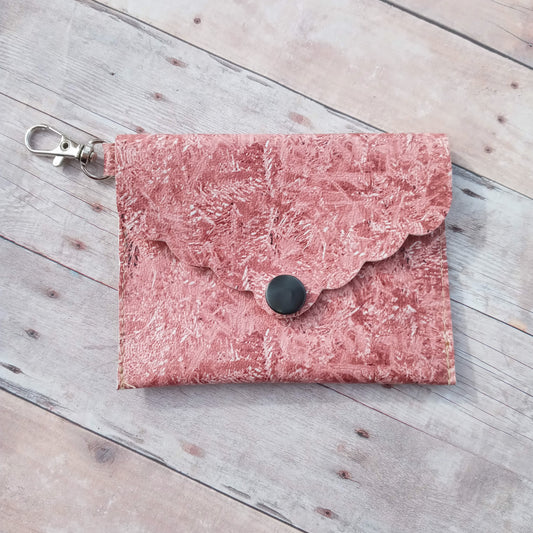 Brown chipped ice mini wallet/keychain wallet