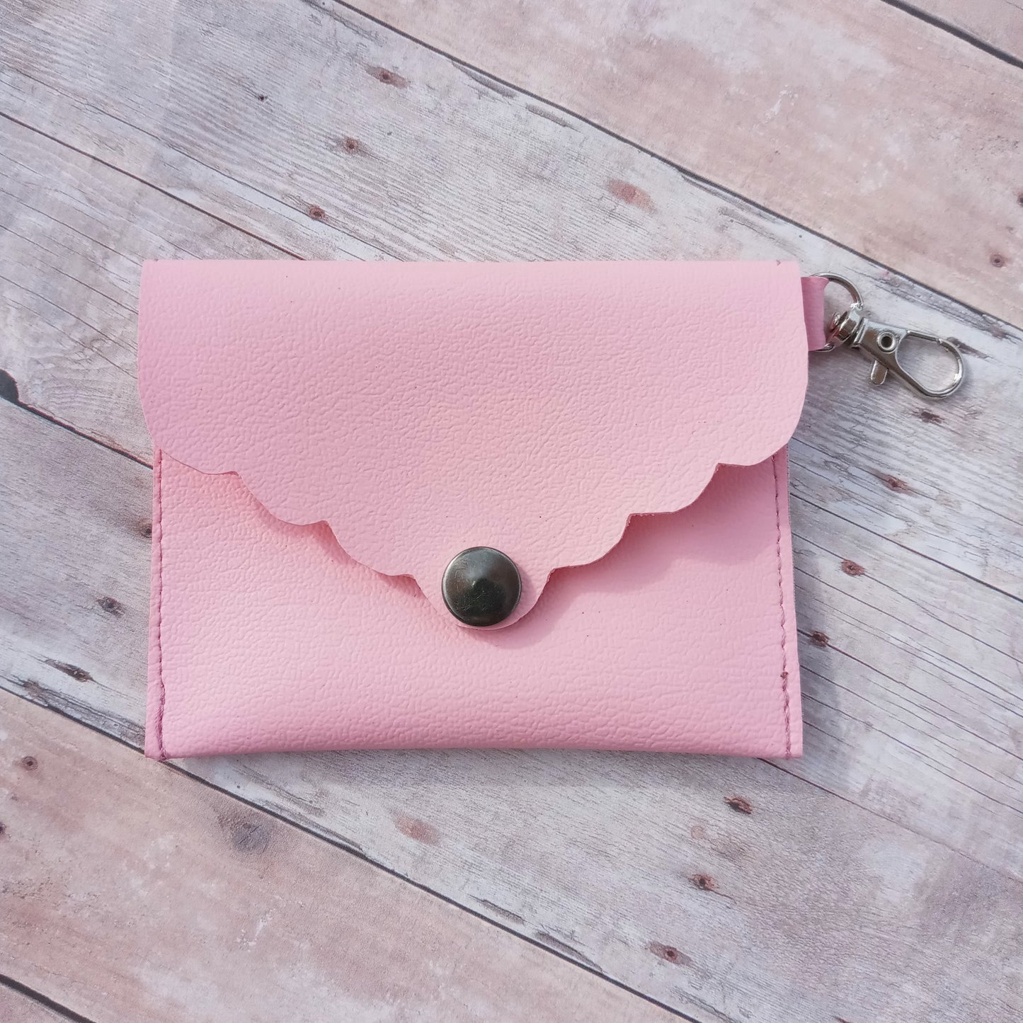 Light pink mini wallet/keychain wallet