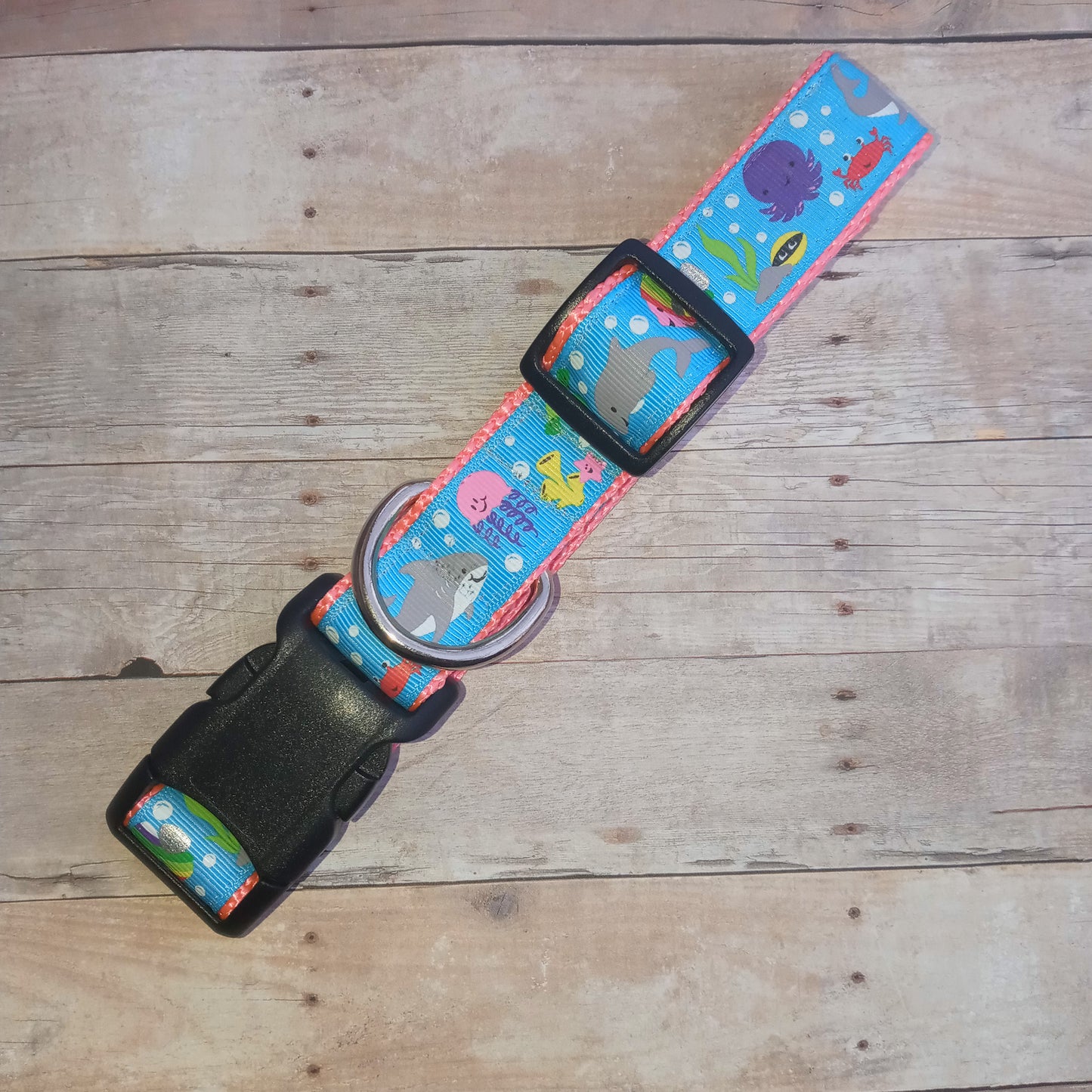 Sea animals dog collar