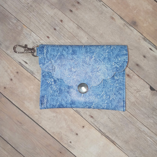 Blue ice chips mini wallet/keychain wallet