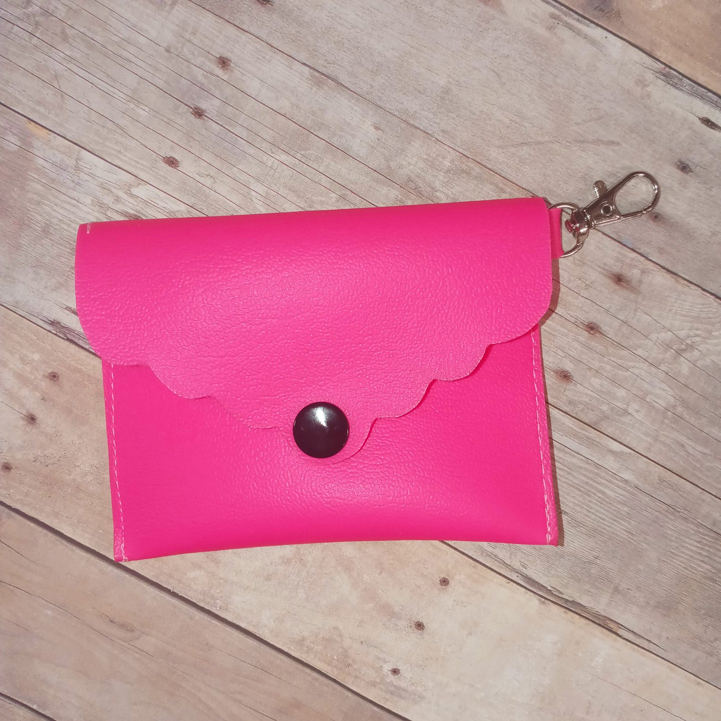 Hot pink mini wallet/keychain wallet