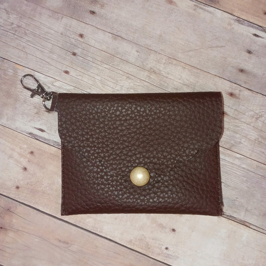 Dark brown mini wallet/keychain wallet