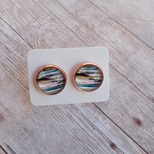 Brushstrokes Stud Earrings 12MM