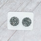 Silver Druzy Stud Earrings in Crown setting 12MM