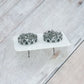 Silver Druzy Stud Earrings in Crown setting 12MM