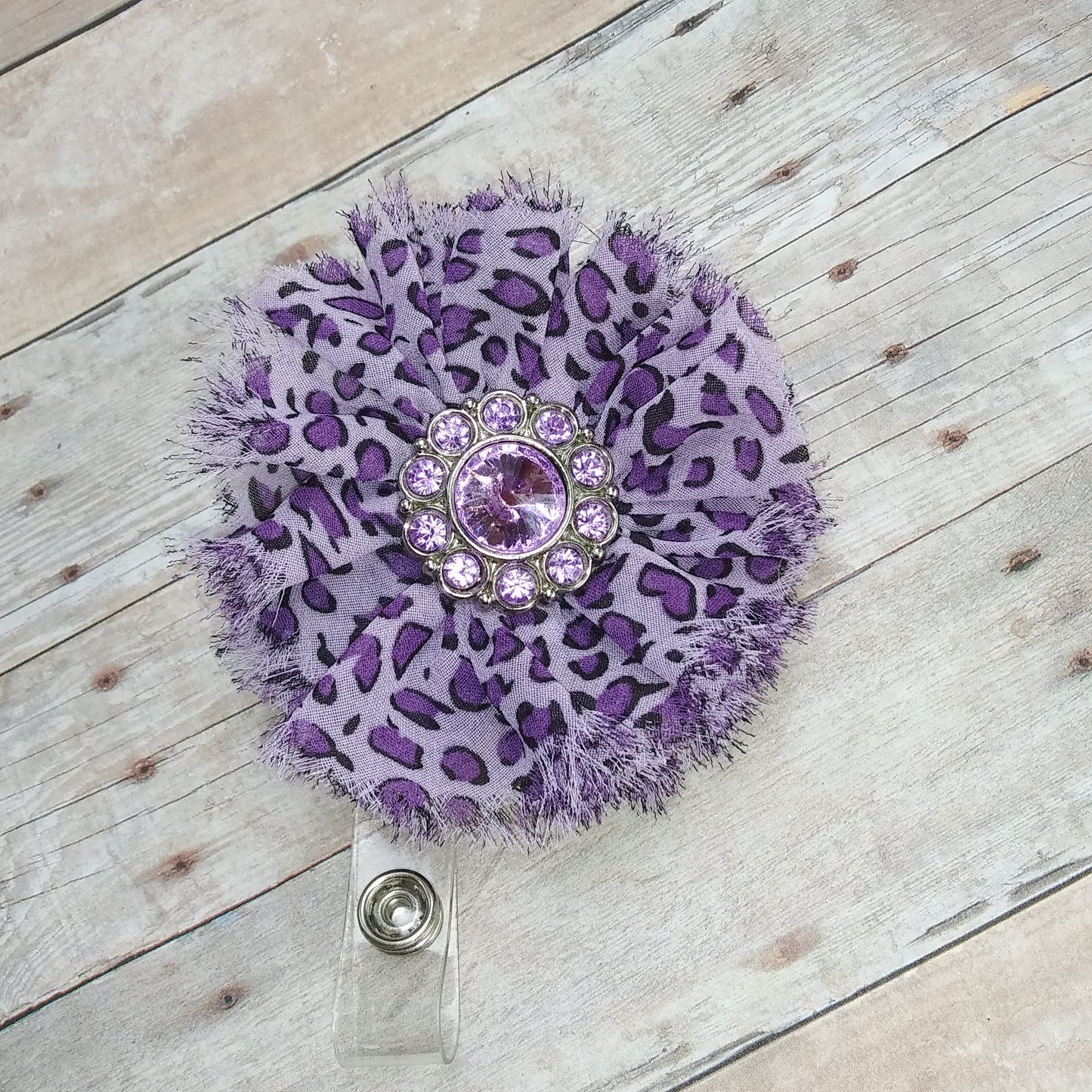 Purple Cheetah Badge Reel