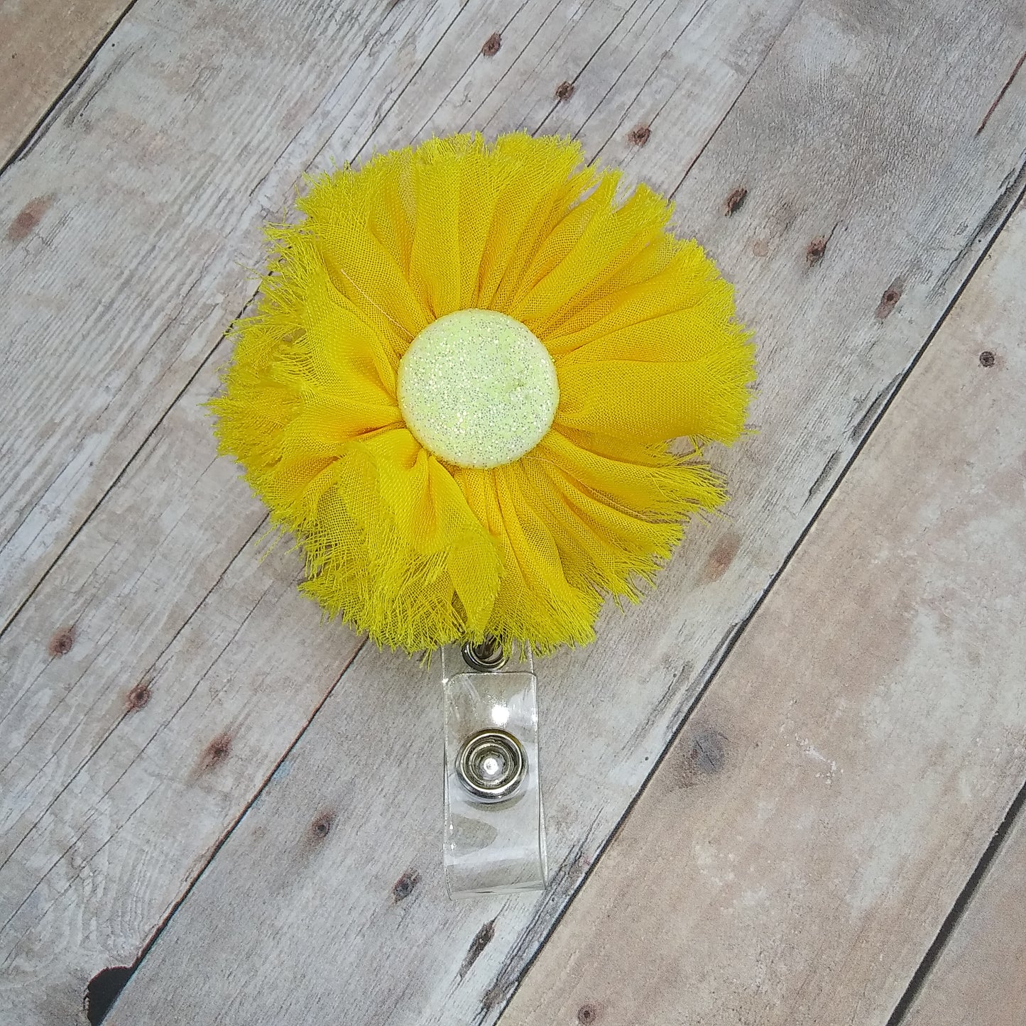 Yellow Flower Badge Reel