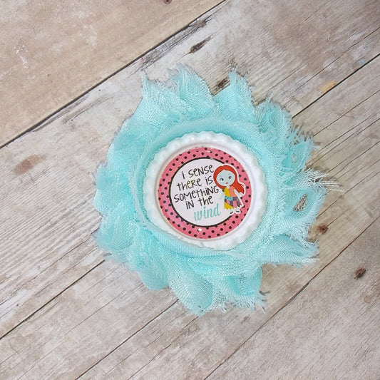 Light Blue 2.5" Shabby Flower